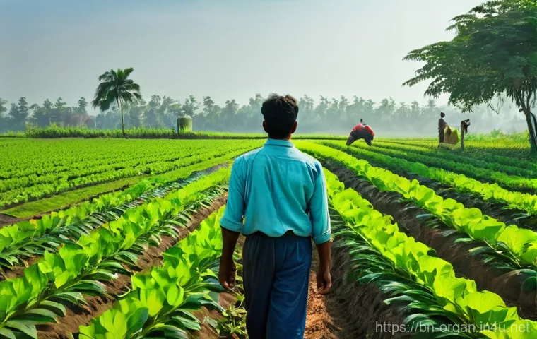 유기농업 실기 시험 - **Prompt 1: "The Journey of an Organic Farmer"**
    A realistic photograph of a determined young Be...